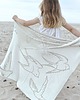 kocyki, kołderki, pościel dla dzieci Kocyk "Jaskółki" żakard ecru/beige