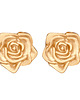 kolczyki pozłacane Złote kolczyki róże