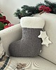 dekoracje świąteczne Poduszka Świąteczna Skarpeta Ciemna Szara Boucle