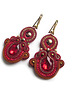 kolczyki soutache Lady in red