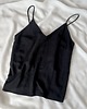 topy damskie Czarny top na ramiączka Ida