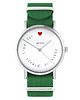zegarki damskie Zegarek - Love time - zielony, nylonowy
