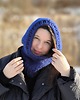 czapki damskie Wełniana BALACLAVA Peruvian- ultramaryna