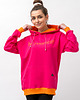 bluza z kapturem damska Bluza z kapturem  damska "KOLOROWO MI" fuksja