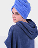 piżamy damskie Turban kąpielowy niebieski