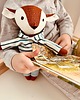 przytulanki dla niemowląt i dzieci Jelonek lniana przytulanka