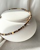 chokery Naszyjnik Choker z rodochrozydem i hematytem