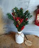 dekoracje świąteczne Świąteczny zestaw dekoracyjny - wazonik z bukietem