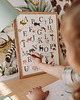 obrazy i plakaty do pokoju dziecięcego Plakat z polskim alfabetem ze zwierzętami do pokoju dziecka Hi Little