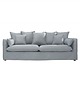sofy i szezlongi Sofa, kanapa Heaven, szara, len, tworzywo, 80x215x100 cm