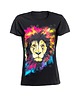 t-shirt damskie Koszulka z lwem ręcznie malowana.