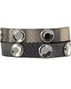 bransoletki skórzane Double Wrap Grey Phyton with Stones Bracelet