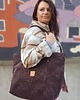 torby na ramię Sztruksowa duża torba miejska shopper Brązowa