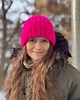 czapki damskie Czapka z merynosa 100%  neonowy róż