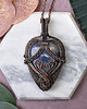 wisiory Miedziany wisiorek wire wrapping z sodalitem #475