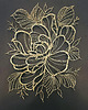 obrazy Golden Flower obraz string art 3d