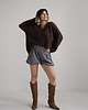 swetry damskie  Sweter z dekoltem v oh mohair sweater