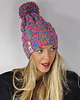 czapki damskie Czapka Goodie HANDMADE warkocz - RAINBOW