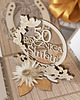 kartki scrapbooking 50 rocznica ślubu, złote gody, exploding box, kartka 3d