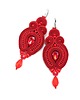 kolczyki soutache Verra kolczyki sutasz czerwone lekkie wieczorowe z kryształkami
