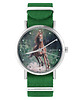 zegarki unisex Zegarek - Koń las - zielony, nylonowy