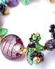 bransoletki ze szkła Komplet bransoletka+kolczyki w cudnej stylizacji boho handmade, unikat 3w1 GIFT