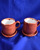 filiżanki Filiżanki ceramiczne czerwone