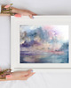 obrazy Akwarela Zachód słońca oryginalny obraz 300g 32x46 cm