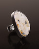 pierścionki srebrne Pierścionek srebrny z mlecznym bursztynem bałtyckim