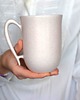 kubki Duży Kubek Kremowy Ecru Ceramiczny 500ml