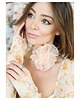 chokery Brzoskwiniowy choker róża