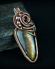 wisiory Wisiorek wire wrapping z labradorytem