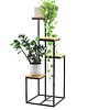 kwietniki Kwietnik Metalowy Stojak na kwiaty TAVOLO 112cm czarny LOFT