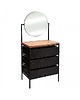komody Toaletka z Lustrem Komoda z Lustrem Czarna Elodie