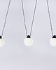 lampy wiszące Nowoczesna lampa wisząca GLASS HANGMAN 3 mleczne klosze kulki do podwieszenia