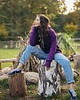 bluza z kapturem damska Bluza LUZAK fioletowy