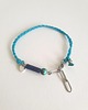 bransoletki z kamieni naturalnych Bransoletka BOHO ręcznie tkana, turkusowa z lapisem i turkusem, wodoodporna