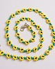 chokery Naszyjnik z koralików słoneczniki boho  ręcznie robiony kwiatowy choker