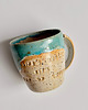 kubki Kubek z napisem "Life's Better With A Cup Of Coffee", turkus