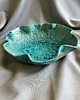 miski i misy Turkusowa misa ceramiczna z koronką