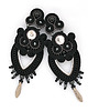 kolczyki soutache Czarne długie kolczyki soutache