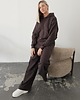 komplety damskie Aba komplet oversized kangurka i szerokie spodnie wide leg  Chocolate