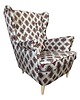 fotele Fotel uszak Indiana Jones we wzory etniczne, welurowy