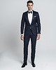 marynarki męskie Garnitur smokingowy cortale granatowy slim fit