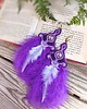 kolczyki soutache Summer Feather kolczyki sutasz z piórami