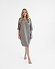 sukienki midi damskie Lniana Sukienka PEONY TRUE GRAY