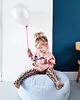 pufa dla dziecka SZARA pufa Velvet dla dzieci 55 cm