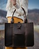 torby na ramię Torba ze skóry, czekoladowo-brązowa torba, Handmade, Shopper