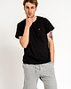 t-shirty męskie T-shirt męski gładki   z kieszonką " WILLIAM" czarny