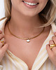 bransoletki - inne Złoty elegancki choker z cyrkonią ze stali chirurgicznej premium Paraiso Luna